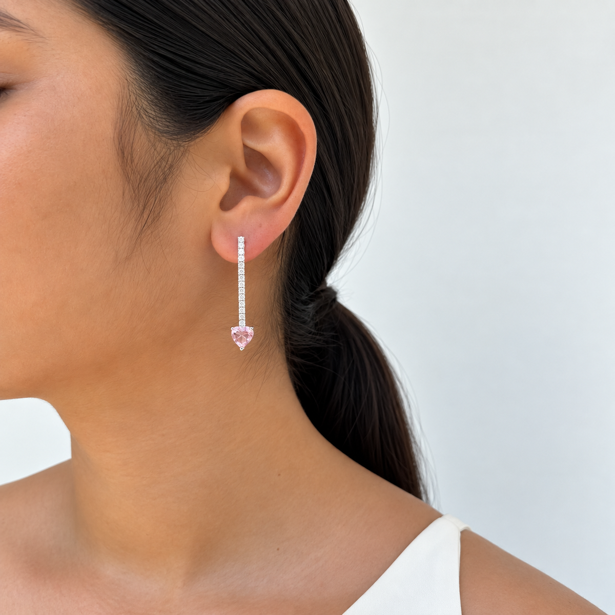 Aretes Corazón de Cristal