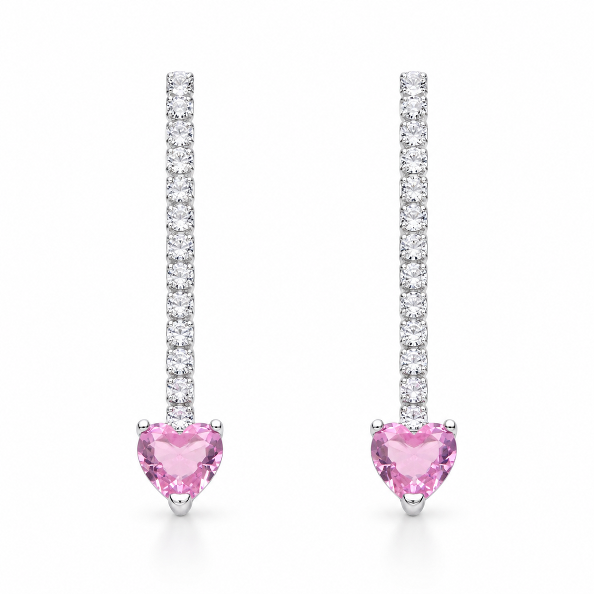 Aretes Corazón de Cristal