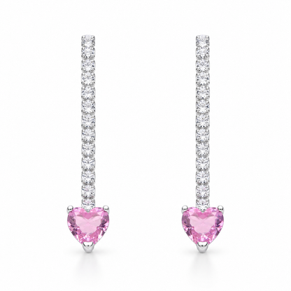 Aretes Corazón de Cristal