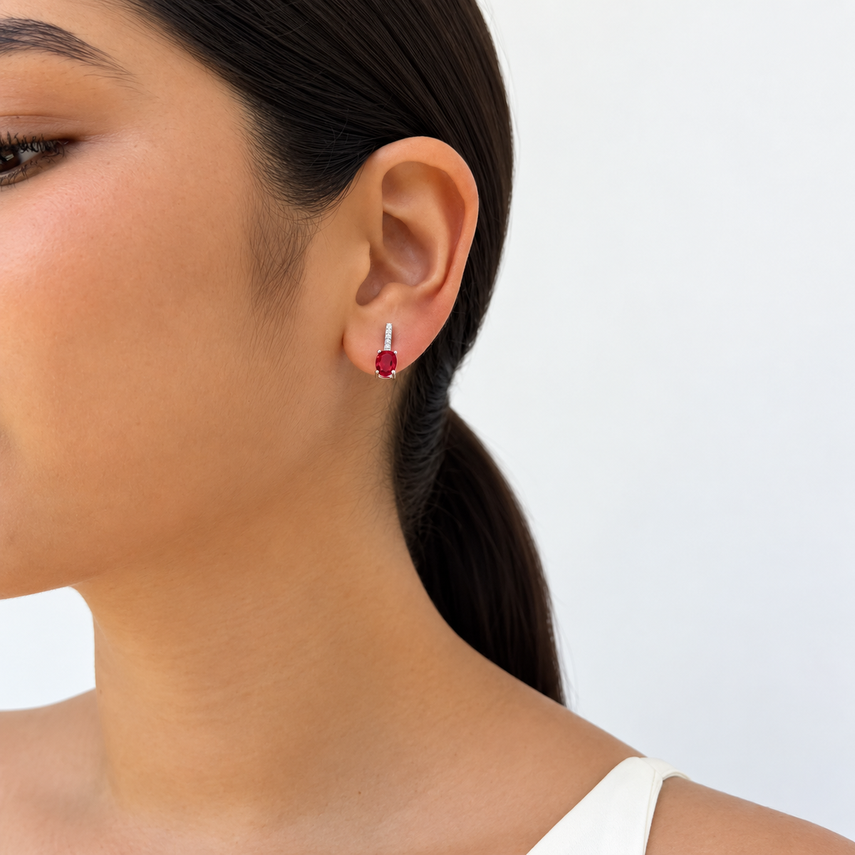 Aretes Rubí