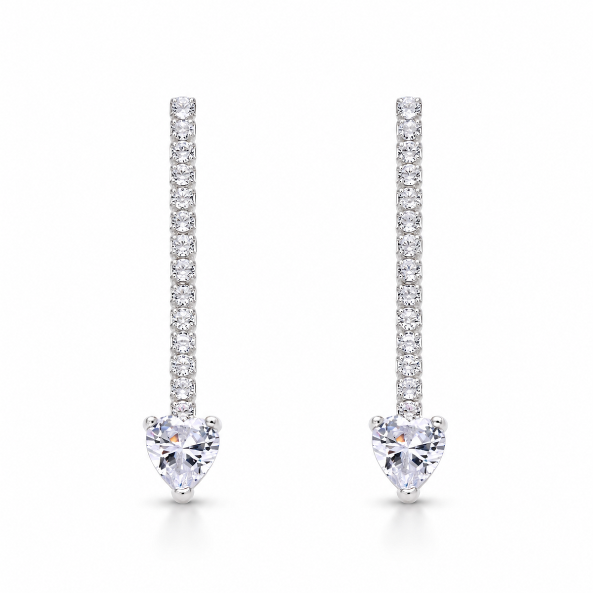 Aretes Corazón de Cristal