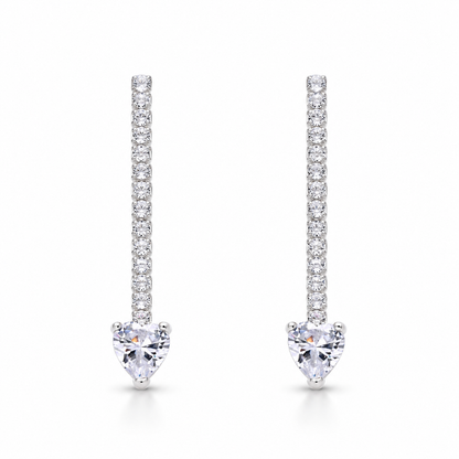 Aretes Corazón de Cristal
