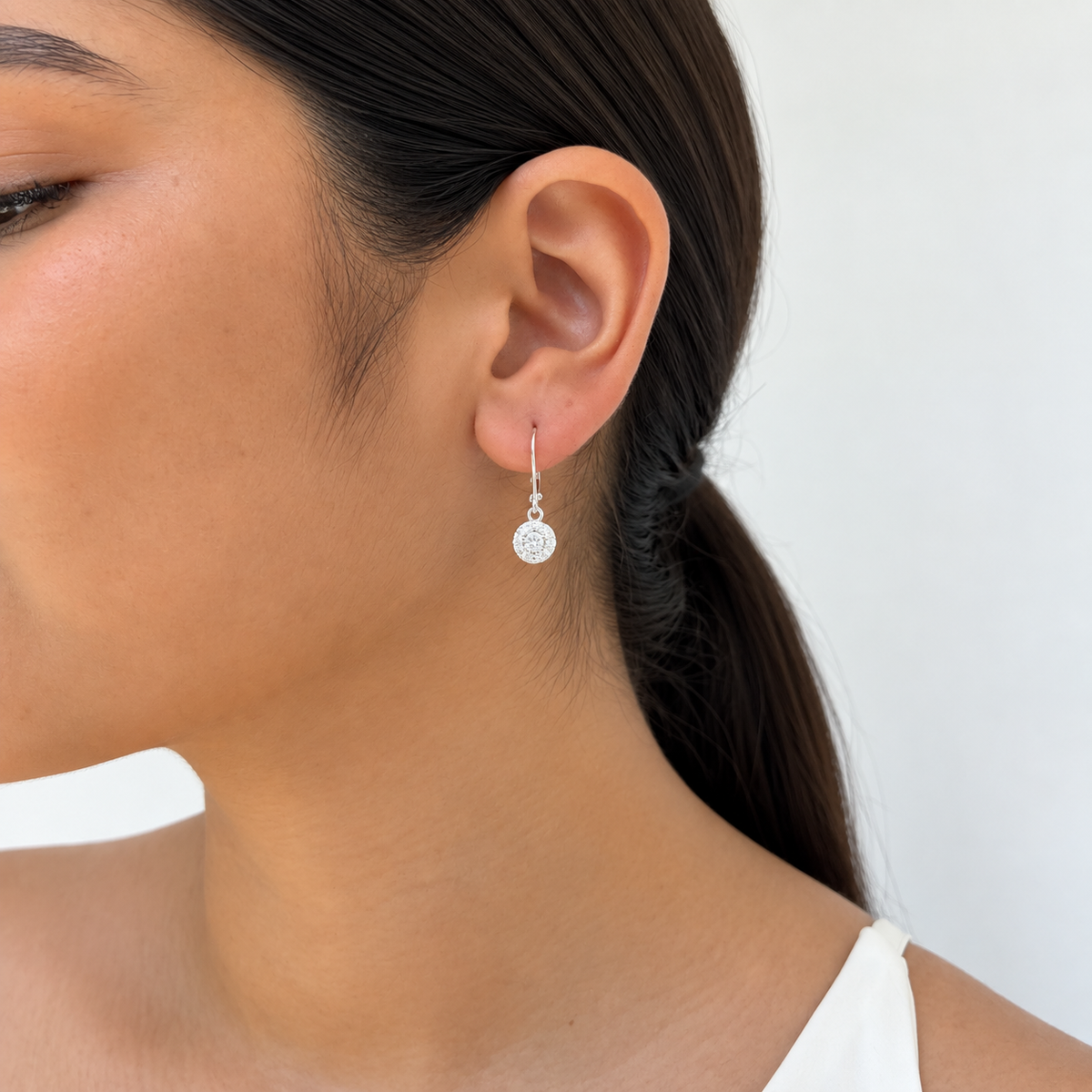Aretes Luna Brillante