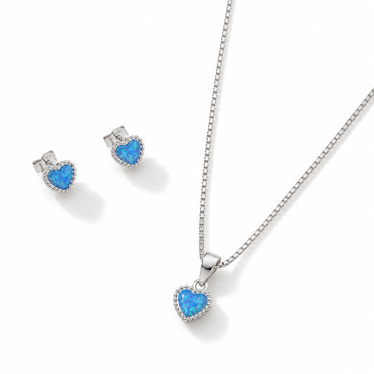 Set Mini Corazón Celeste